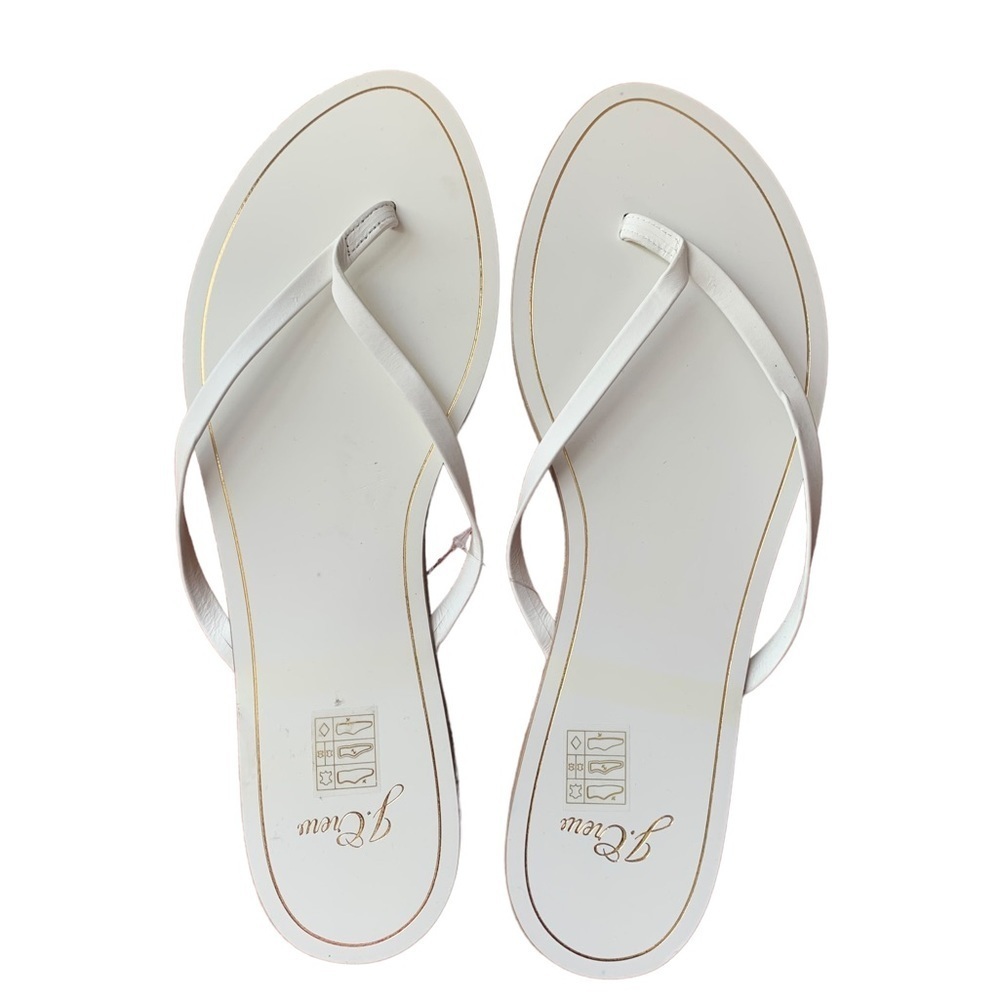 J. Crew White Flat Slide Women’s Sandal Size 10